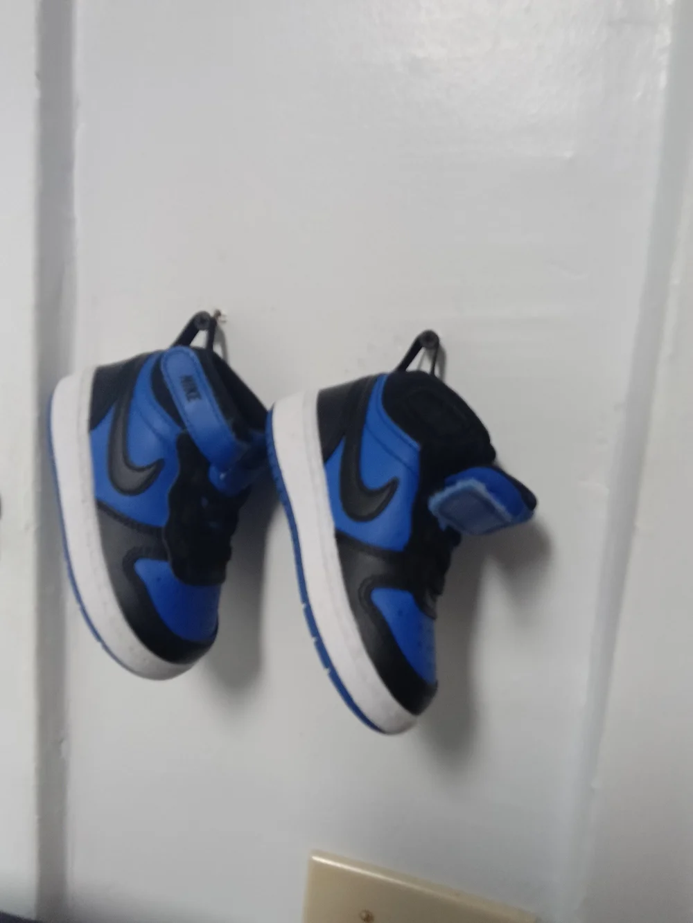 Nike Court Borough Mid Toddler Boys 3C Royal Blue Black Sneakers